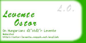 levente ostor business card